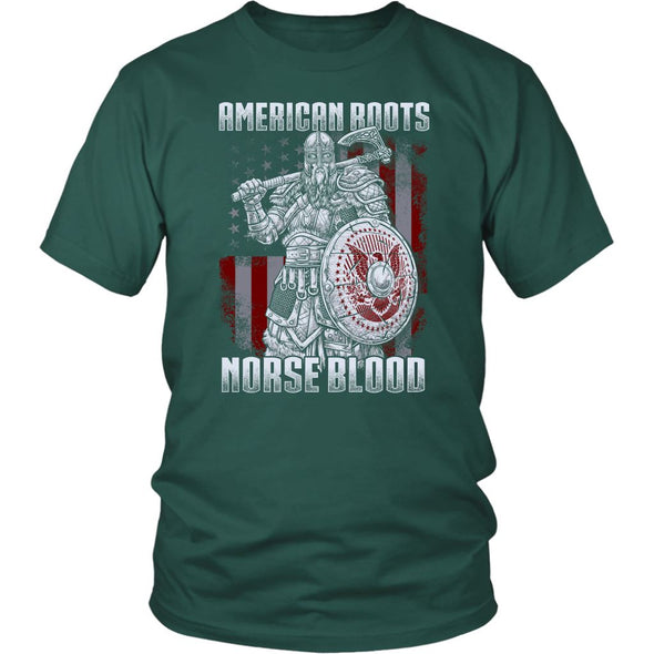American Roots Norse Blood T-ShirtT-shirtDistrict Unisex ShirtDark GreenS