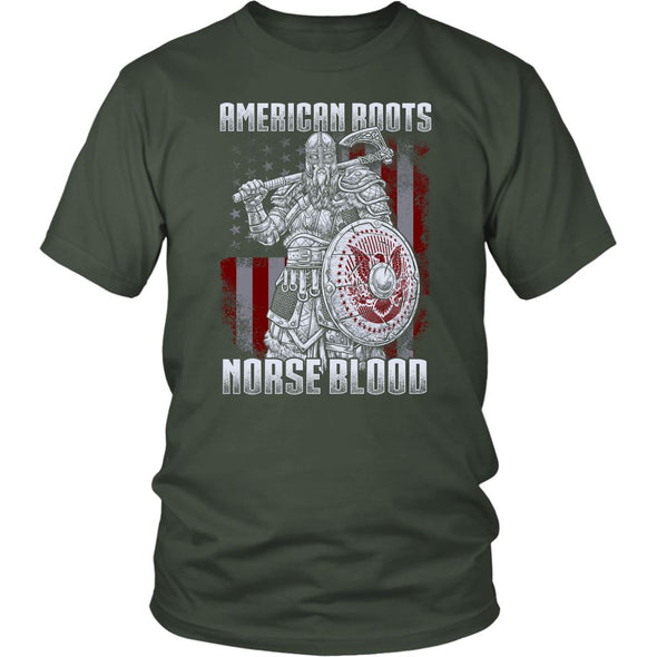 American Roots Norse Blood T-ShirtT-shirtDistrict Unisex ShirtOliveS