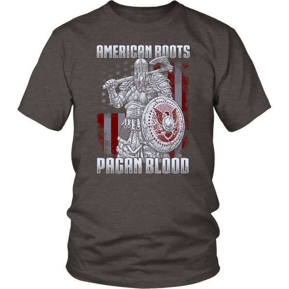 American Roots Pagan Blood T-ShirtT-shirtDistrict Unisex ShirtHeather BrownS