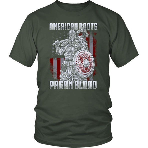 American Roots Pagan Blood T-ShirtT-shirtDistrict Unisex ShirtOliveS