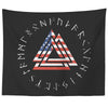 American Valknut Runes TapestryTapestries60" x 50"