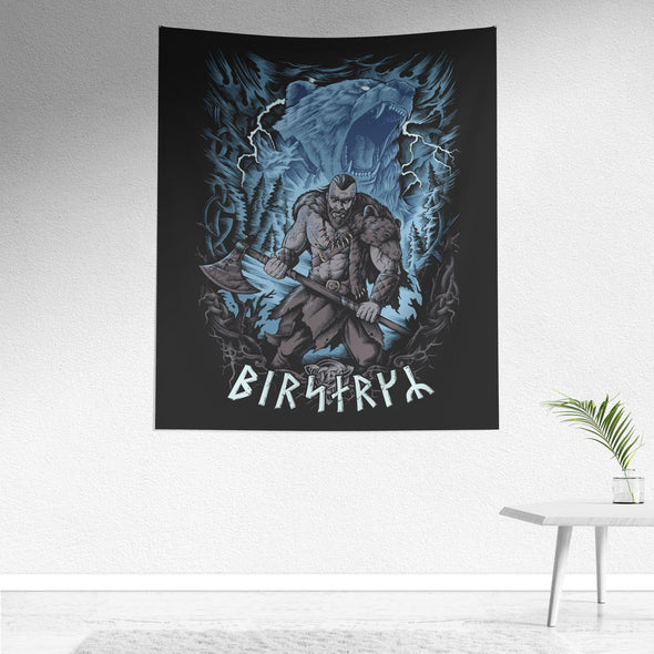 Berserker Viking Bear Wall Tapestry Norse Pagan ArtWall Art