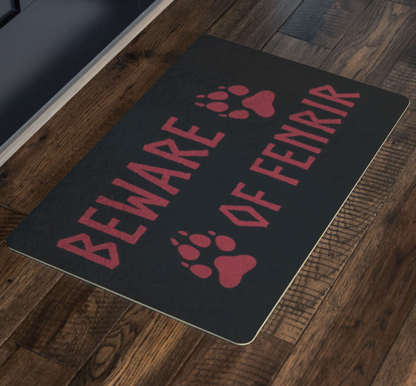 Beware of Fenrir DoormatDoormat