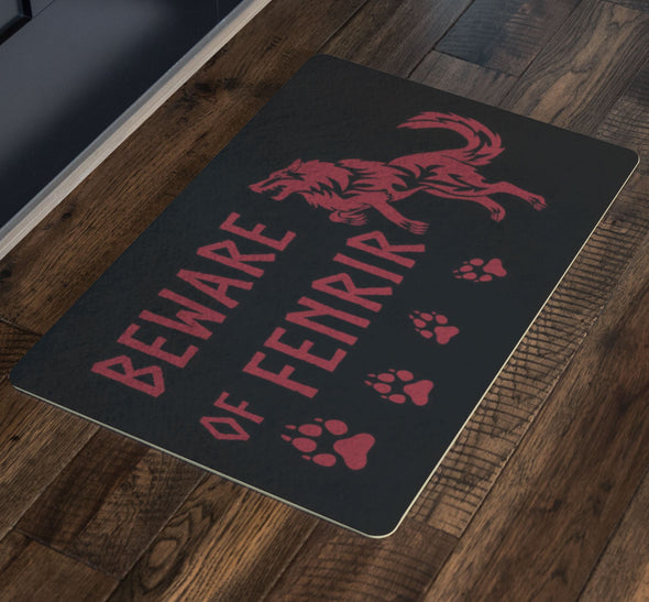 Beware of Fenrir DoormatDoormat