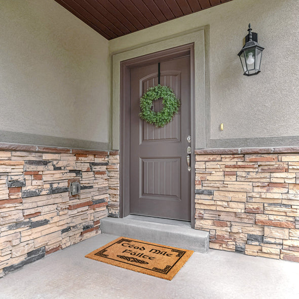 Cead Mile Failte Celtic Irish Gaelic Welcome Doormat OutdoorHome Goods