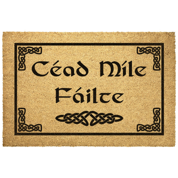 Cead Mile Failte Celtic Irish Gaelic Welcome Doormat OutdoorHome Goods