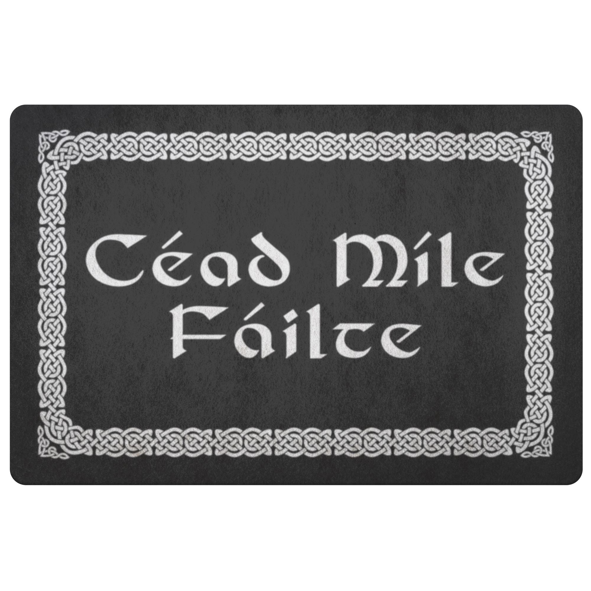Irish Cead Mile Failte Celtic Gaelic Welcome Doormat Outdoor – Blue Pagan