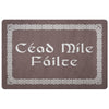 Céad Míle Fáilte Irish Gaelic Celtic Knot DoormatDoormatBrown