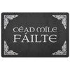 Celtic Cead Mile Failte Welcome MatDoormatBlack