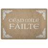 Celtic Cead Mile Failte Welcome MatDoormatLight Brown