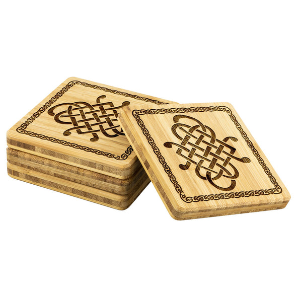 Celtic Knotwork Wood Coasters x4Coasters