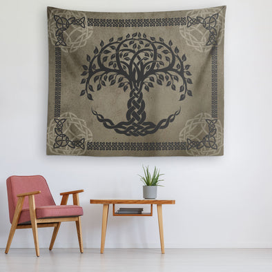 Celtic Norse Pagan Tree of Life Wall TapestryTapestries