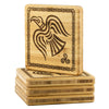 Celtic Raven Triskele Wood Coasters x4Coasters