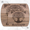 Celtic Tree of Life Personalized Wood Cutting Board Pagan IrishKitchenwareSmallWalnut