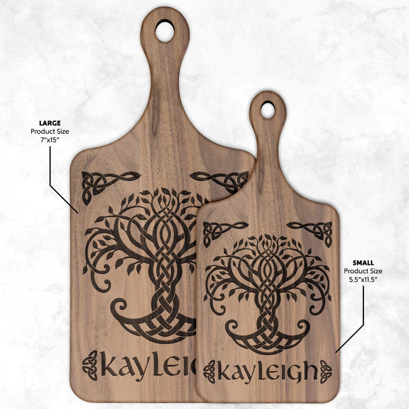 Celtic Tree of Life Wood Cutting Board PersonalizedKitchenwareSmallWalnut