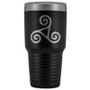 Celtic Triskele Triskelion Etched Tumbler 30ozTumblersBlack