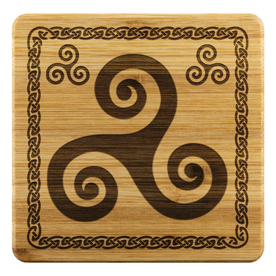 Celtic Triskele Wood Coasters x4CoastersBamboo Coaster - 4pc