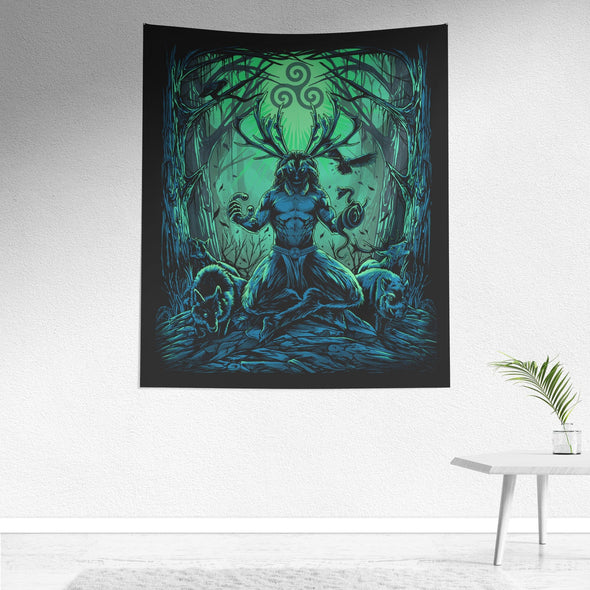 Cernunnos Celtic Irish Mythology Wall Tapestry Art Pagan Home DecorWall Art