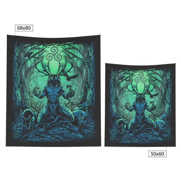 Cernunnos Celtic Irish Mythology Wall Tapestry Art Pagan Home DecorWall Art60" X 50"