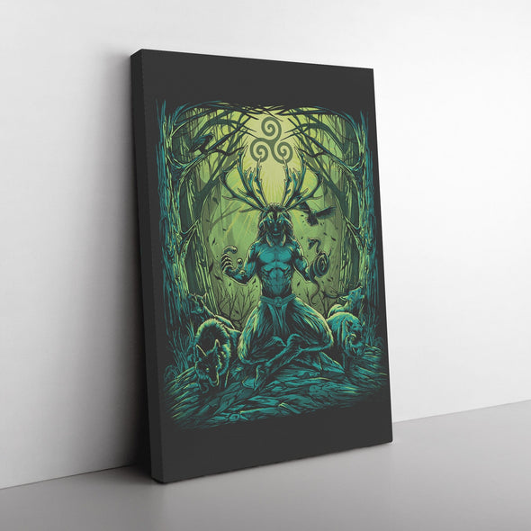 Cernunnos Celtic Mythology Canvas Wall Art Pagan Irish Home DecorWall Art
