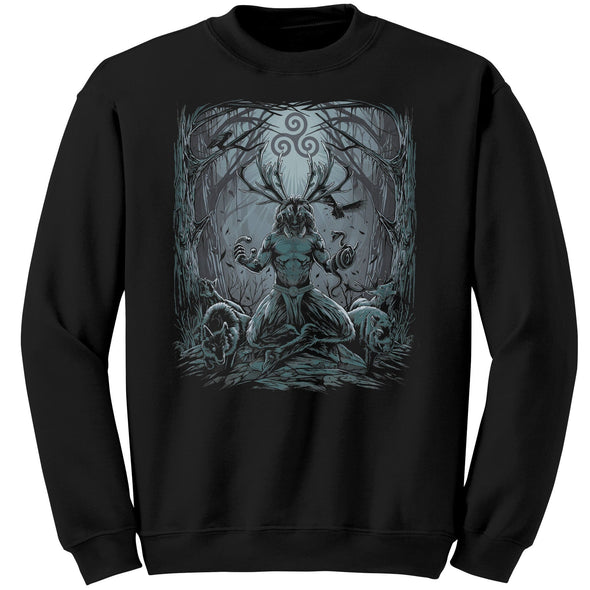 Cernunnos Celtic Mythology Sweatshirt Irish PaganApparelBlackS