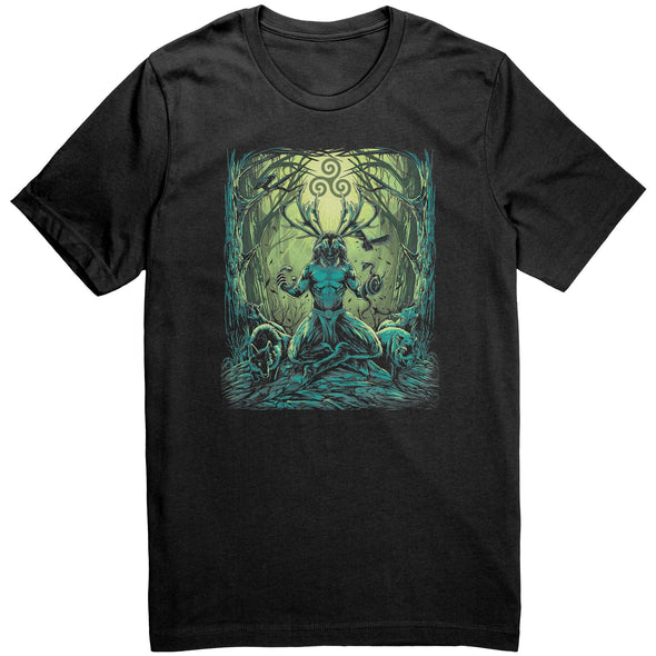 Cernunnos Celtic Mythology T-Shirt Pagan IrishApparelBlackS