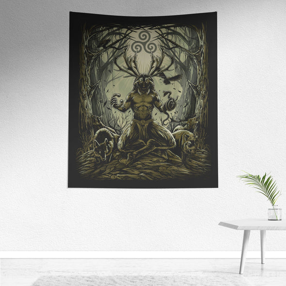 Cernunnos Celtic Mythology Wall Tapestry Art Pagan Home DecorWall Art