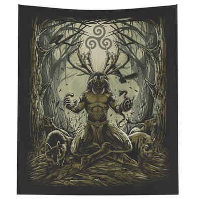 Cernunnos Celtic Mythology Wall Tapestry Art Pagan Home DecorWall Art