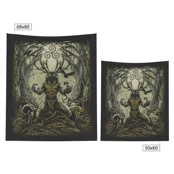 Cernunnos Celtic Mythology Wall Tapestry Art Pagan Home DecorWall Art60" X 50"