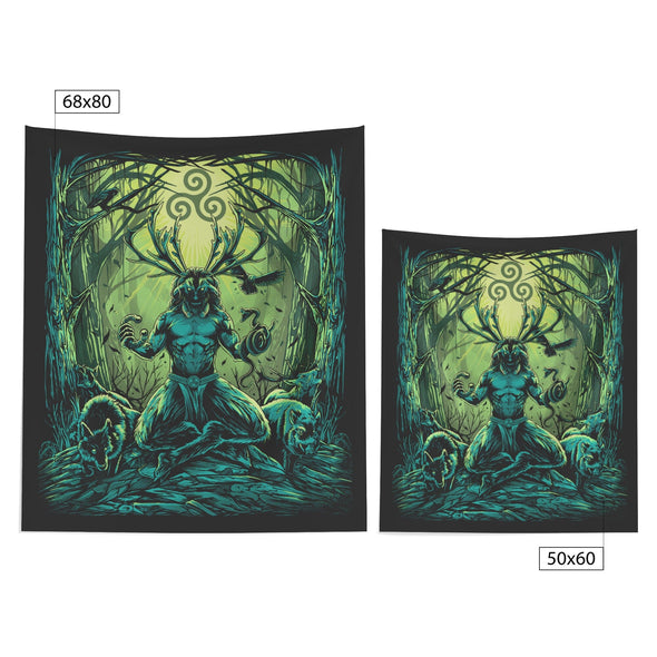 Cernunnos Celtic Mythology Wall Tapestry Pagan Art Home DecorWall Art60" X 50"