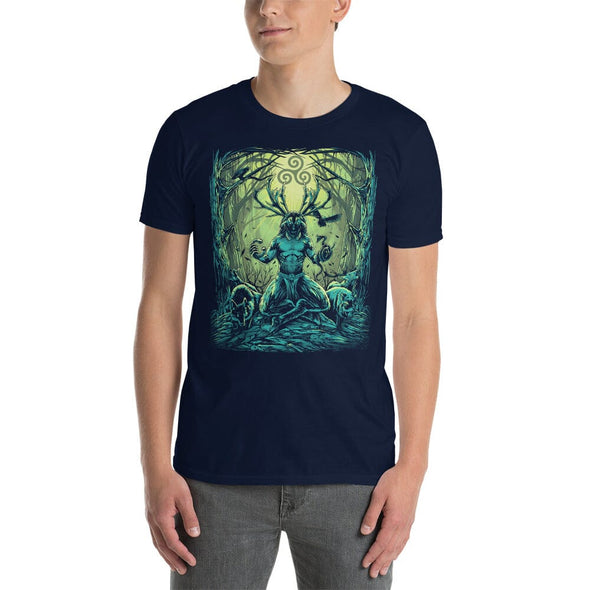 Cernunnos Celtic Pagan Mythology T-Shirt Irish Scottish God Folklore Tee ShirtNavyS