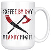 Coffee Mead Viking Horn & Axe MugDrinkware15oz Mug