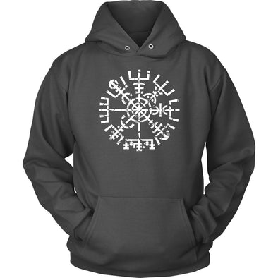 Cracked Norse Vegvisir Viking Compass HoodieT-shirtUnisex HoodieCharcoalS