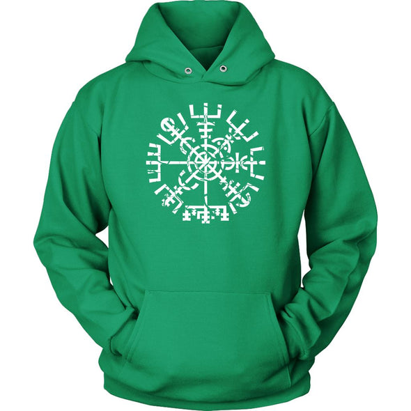 Cracked Norse Vegvisir Viking Compass HoodieT-shirtUnisex HoodieKelly GreenS