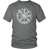 Cracked Norse Vegvisir Viking Compass T-ShirtT-shirtDistrict Unisex ShirtGreyS