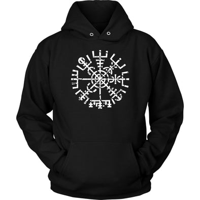 Cracked Vegvisir Viking Compass HoodieT-shirtUnisex HoodieBlackS