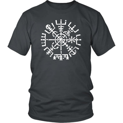 Cracked Vegvisir Viking Compass T-ShirtT-shirtDistrict Unisex ShirtCharcoalS