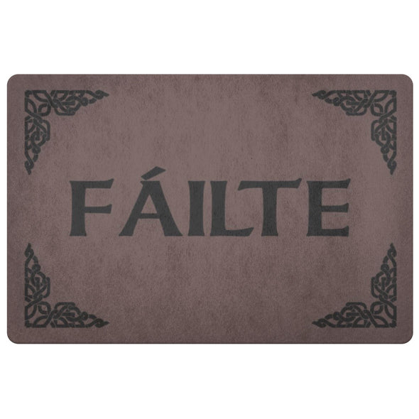 Failte Gaelic Welcome Celtic Doormat BlackDoormatBrown