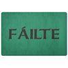 Failte Gaelic Welcome Doormat BlackDoormatGreen