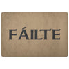 Failte Gaelic Welcome Doormat BlackDoormatLight Brown