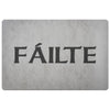 Failte Gaelic Welcome Doormat BlackDoormatLight Grey