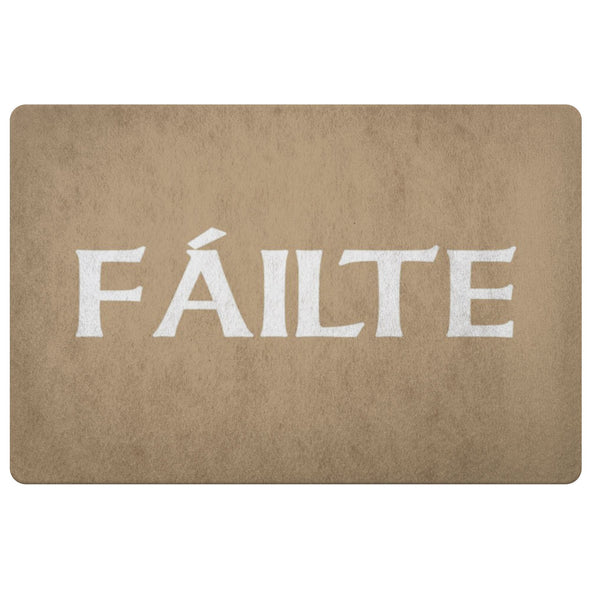 Failte Gaelic Welcome DoormatDoormatLight Brown