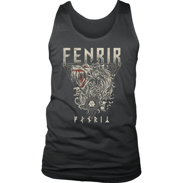 Fenrir Norse Runes Mens Tank TopT-shirtDistrict Mens TankCharcoalS