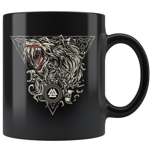 Fenrir Ragnarok Black MugDrinkwareNo Text