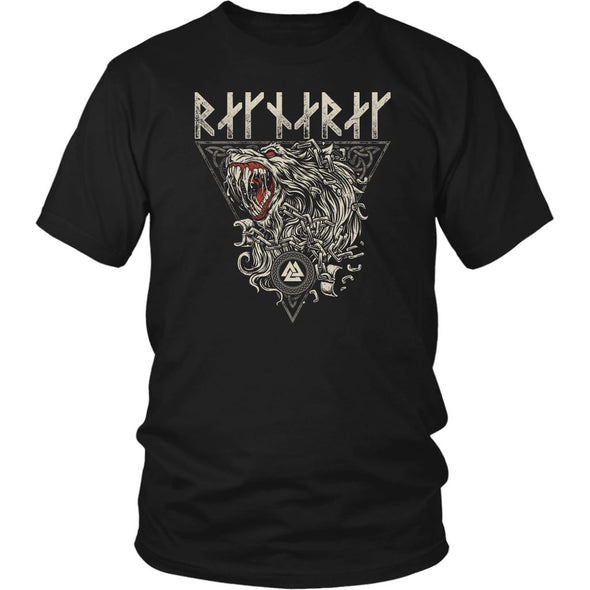 Fenrir Ragnarok Runes T-ShirtT-shirtDistrict Unisex ShirtBlackS