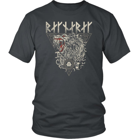 Fenrir Ragnarok Runes T-ShirtT-shirtDistrict Unisex ShirtCharcoalS