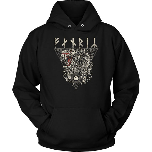 Fenrir Runes HoodieT-shirtUnisex HoodieBlackS