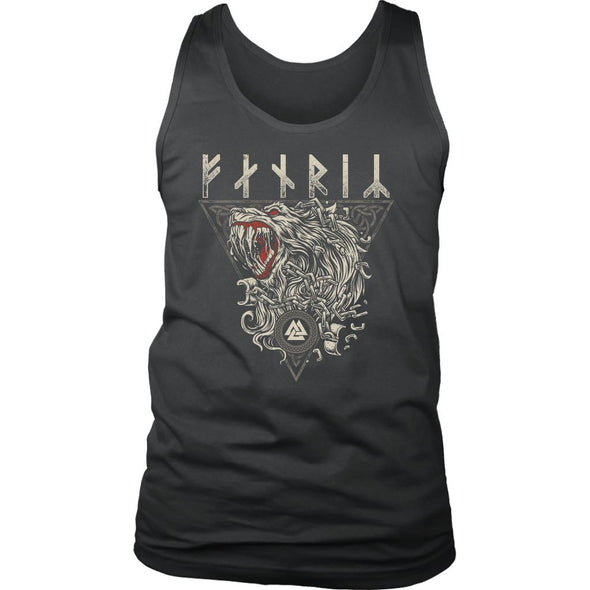 Fenrir Runes Mens Tank TopT-shirtDistrict Mens TankCharcoalS