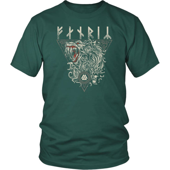 Fenrir Runes T-ShirtT-shirtDistrict Unisex ShirtDark GreenS