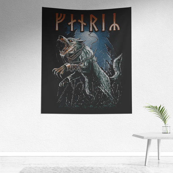 Fenrir Wolf Norse Viking Mythology Wall Art TapestryWall Art